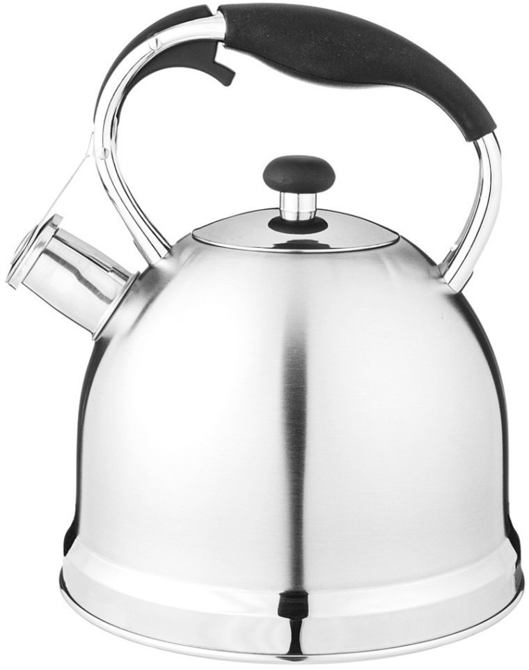 Чайник agness со свистком, 3л c индукцион. капсульным дном цвет: стальной (937-854)