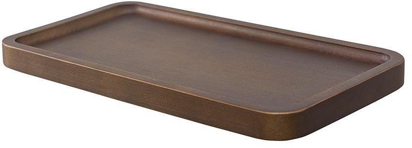 Поднос деревянный прямоугольный bernt, 29х16 см, орех (74803)