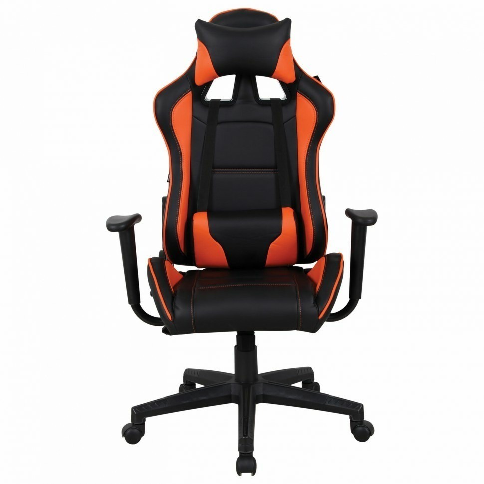 Кресло компьютерное BRABIX GT Racer GM-100 экокожа черное/оранжевое 531925 (94508)