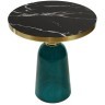 Столик кофейный odd, D50 см, мрамор/голубой (74255)