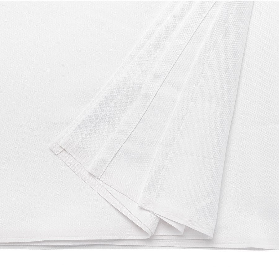 Скатерть белого цвета с фактурным жаккардовым рисунком из хлопка из коллекции essential, 180х260 см (72192)