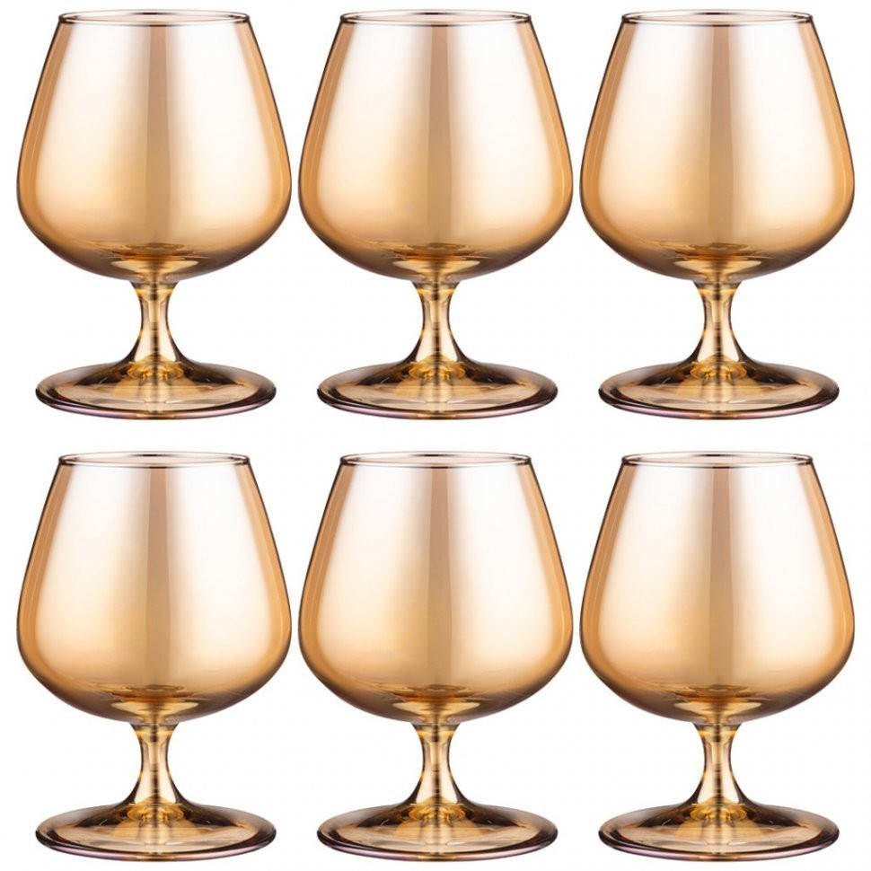 Набор бокалов для бренди из 6 шт "гречишный мед" 410 мл Lefard (194-744)