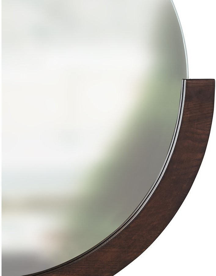 Зеркало mira, D76 см, темное дерево (69183)
