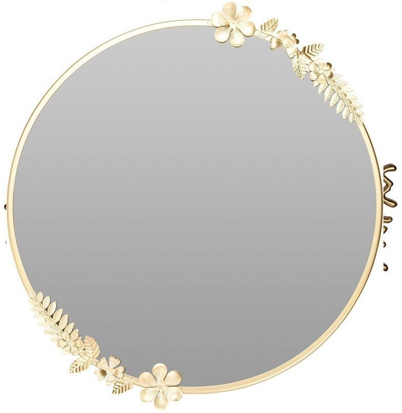 Зеркало круглое с цветами d40см золото (TT-00006580)