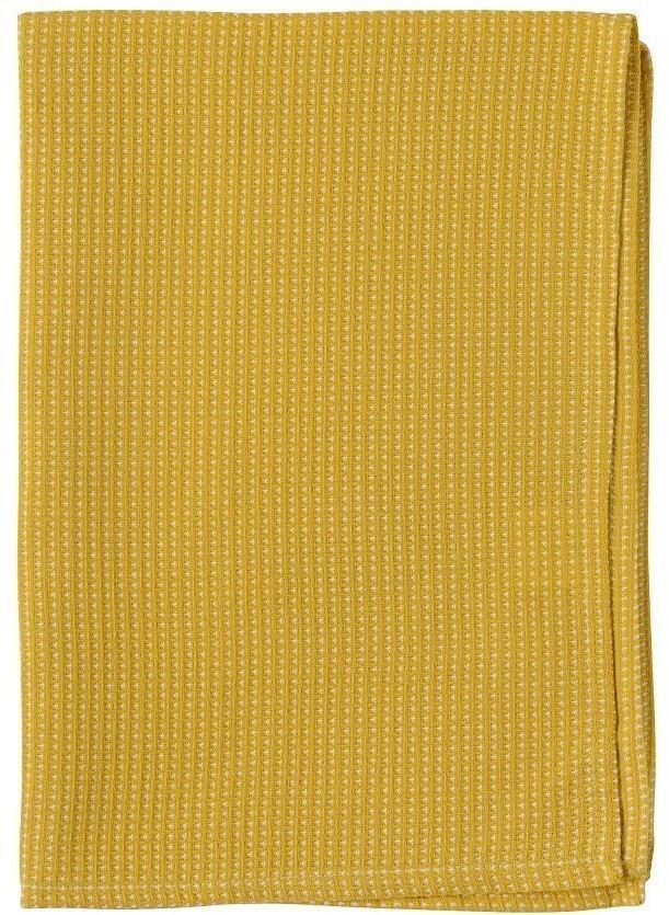Полотенце кухонное вафельное горчичного цвета из коллекции essential, 50х70 см (69779)