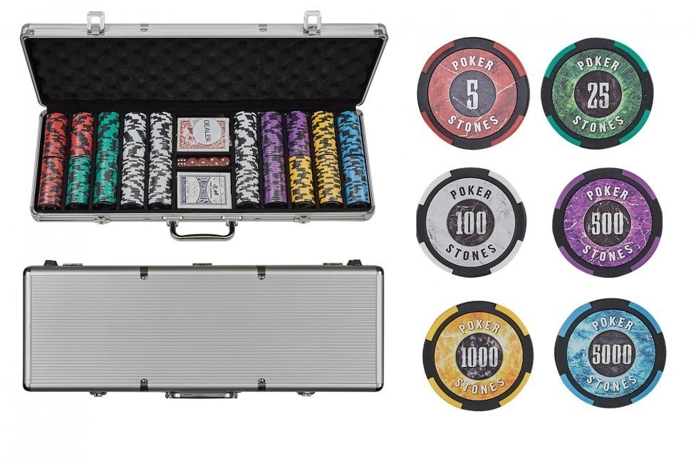 Набор для покера Stones на 500 фишек (31472)