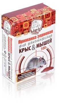 Приманка зерновая Help для уничтожения крыс и мышей 100 г 80262 (62906)