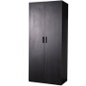 Шкаф двухдверный с полками цвет черный, дверцы глухие (TT-00010416)