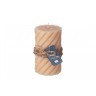 Свеча столбик фигурная витая d7*12 см песочная (TT-00010928)