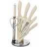 Набор ножей agness с ножницами и мусатом на пластиковой подставке, 8 предметов (911-619)