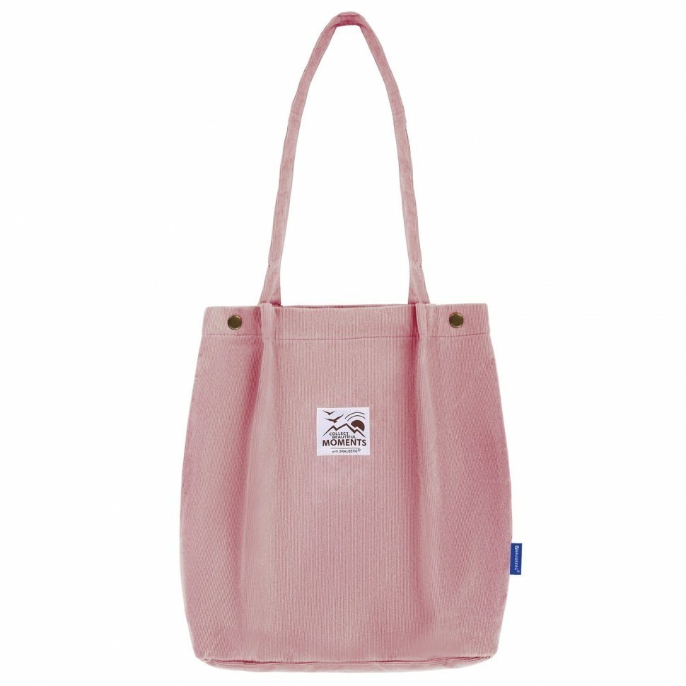 Сумка-шоппер BRAUBERG MOMENTS вельвет 35х30 см розовый 271907 (93252)