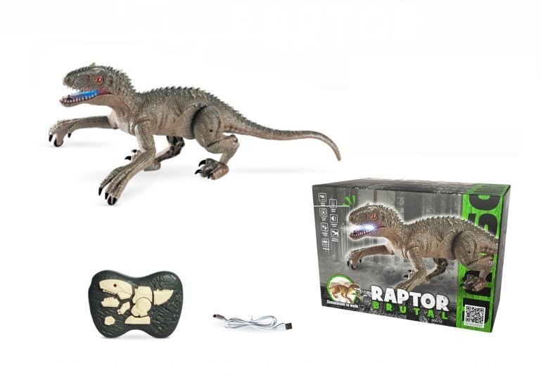 Радиоуправляемый серый динозавр Raptor Индоминус Рекс (3701-1A)