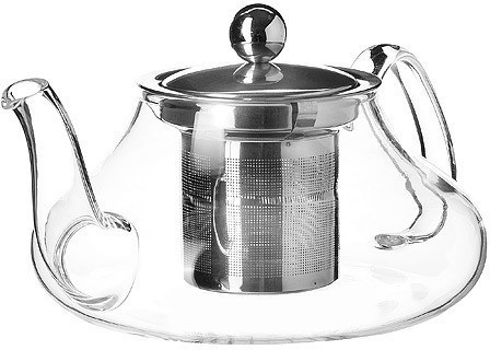 Заварочный чайник 3пр 800мл стек н/с LR (60076)