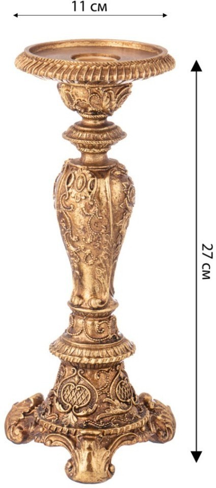 Подсвечник коллекция "рококо", 11,5*11*27cm Lefard (504-363)