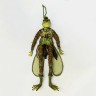 Елочная игрушка лягушка-эльф коричнево-зеленый 30 см полиэстер (86644)