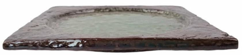 Тарелка 162802-2, ручная работа/каменная керамика, green, ROOMERS TABLEWARE