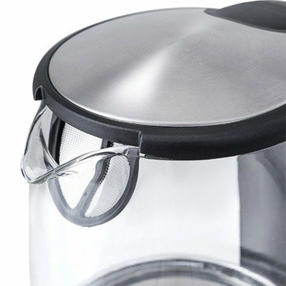 Чайник KITFORT КТ-619 1,7 л 2200 Вт закр нагр элемент стекло серебристый 454879 (93988)