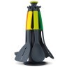 Набор кухонных инструментов на подставке elevate™ carousel, разноцветный, 6 пред. (44966)