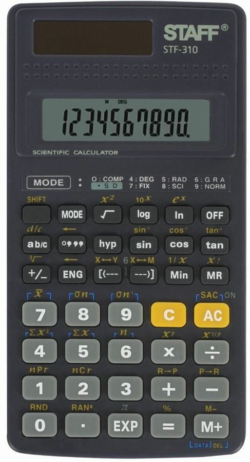 Калькулятор инженерный Staff STF-310 139 функций 12 разрядов 250279 (64904)