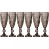 Набор бокалов для шампанского "ромбо" 6шт. 150мл. / в=20 см. Lefard (691-020)