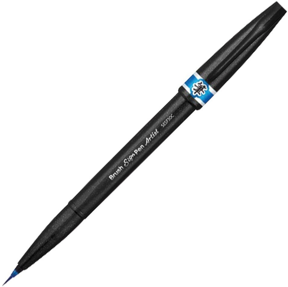 Ручка-кисть Pentel Brush Sign Pen Artist голубая SESF30C-S (69535)