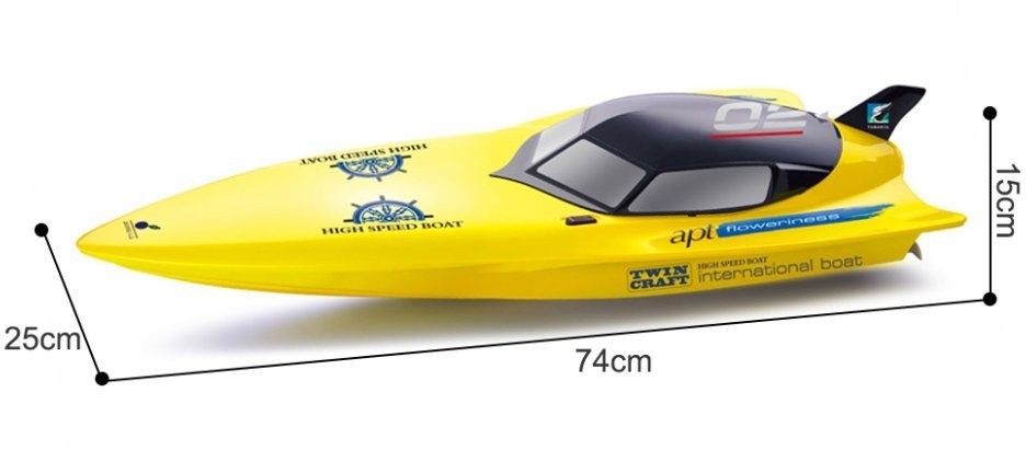 Радиоуправляемый катер Create Toys Yellow Cruel (74 см, 15 км/ч) (CT-2062K-YELLOW)