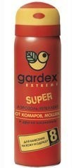 Аэрозоль Gardex Extreme Super от комаров, мошек и слепней 80мл (0140) (15112)