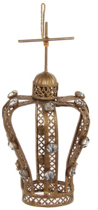 Декоративная корона 46234, металл, стекло, gold, ROOMERS FURNITURE