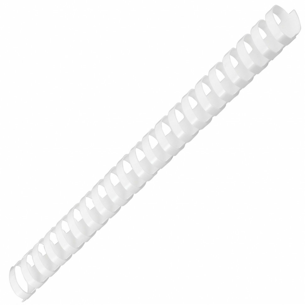 Пружины пластиковые для переплета к-т 50 шт 32 мм для сшив. 241-280 л белые Офисмаг 531462 (90033)