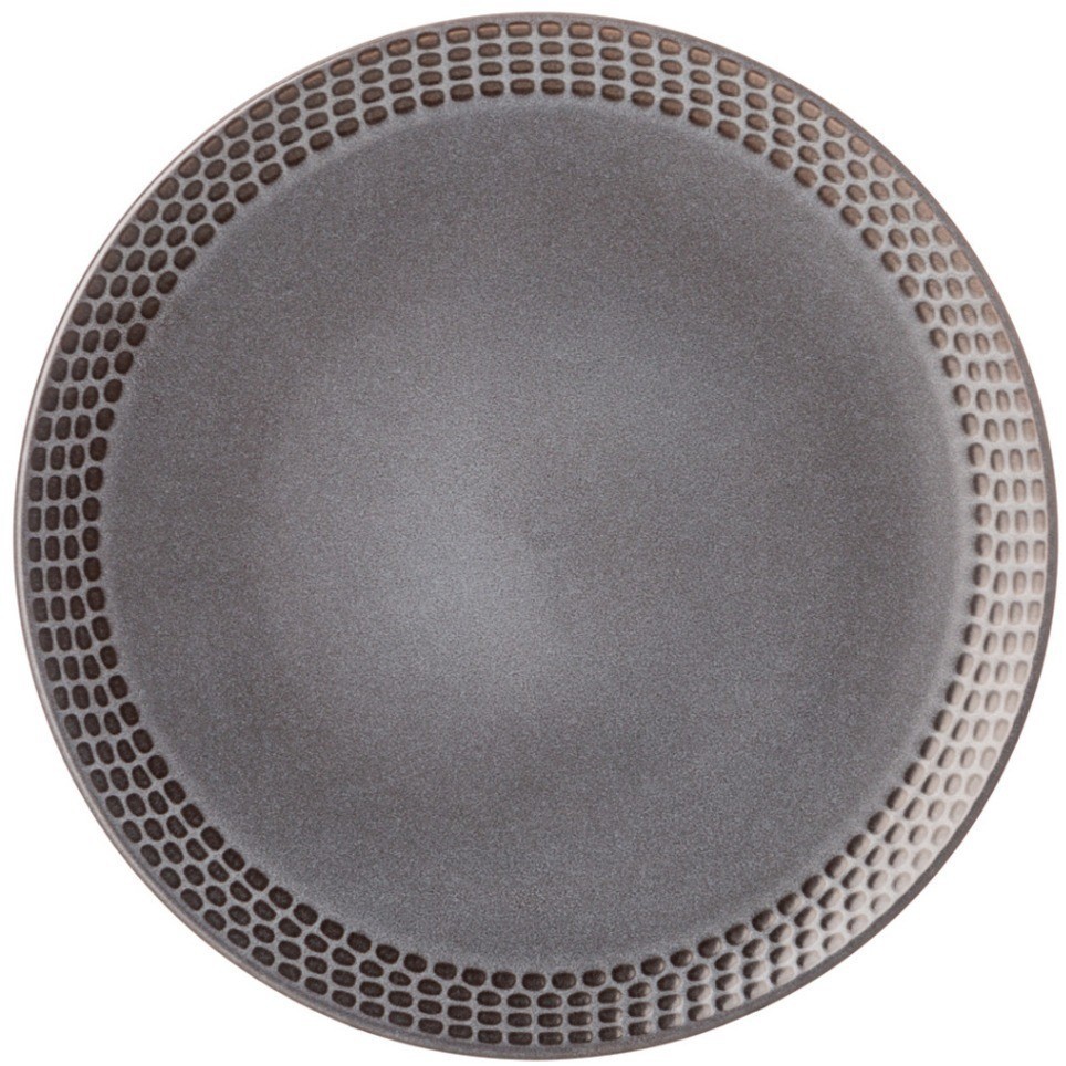 Тарелка обеденная bronco "graphite" 25 см (445-120)