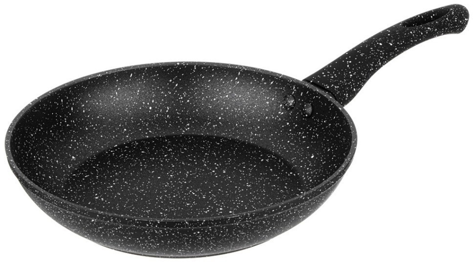 Сковорода agness с антипригарным покрытием "black marble", 22х4,5см (932-513)