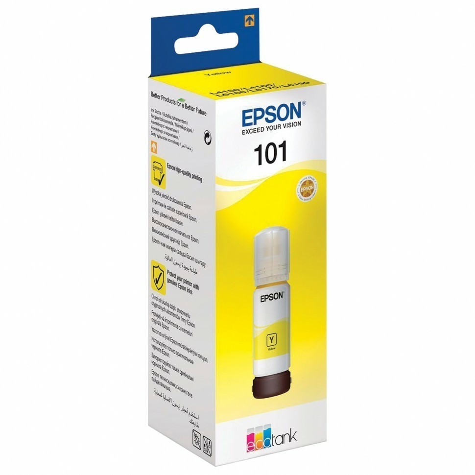 Чернила EPSON 101 T03V44 для СНПЧ L4150/ L4160/ L6160/ L6170/ L6190 желтые 363026 (93643)