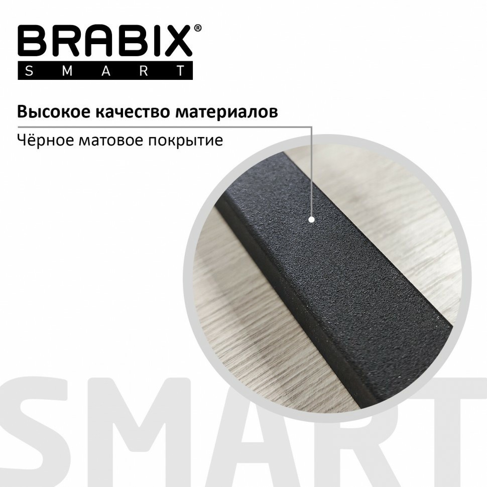 Стеллаж BRABIX Smart SH-005 605х290х1193 мм ЛОФТ металл/ЛДСП дуб каркас черный 641868 (95389)