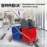 Тележка уборочная Brabix 2 съемных ведра 25 л механич. отжим металлический каркас 601499 (90120)
