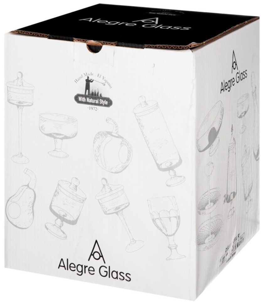 Ваза "тыква" 23x24 см Alegre Glass (337-030)