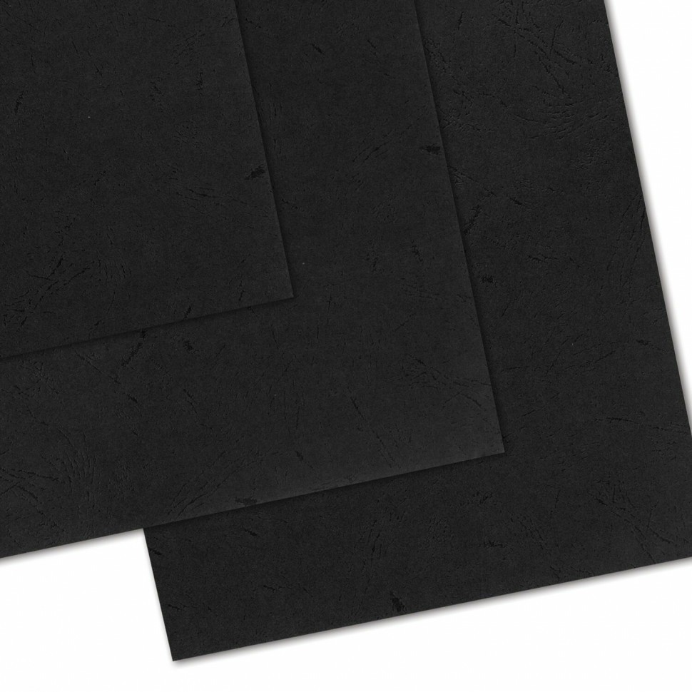 Обложки картонные для переплета А3 к-т 100 шт. тисн. под кожу 230 г/м2 черн. Brauberg 530944 (89986)