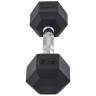 Гантель гексагональная DB-301 6 кг, обрезиненная, черный (1484593)