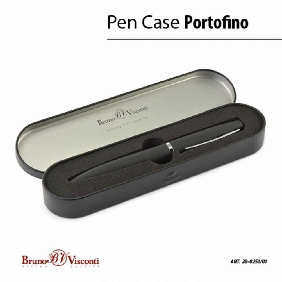 Ручка подарочная шариковая BRUNO VISCONTI Portofino 1 мм футляр синяя 20-0251-01/01 144187 (92720)