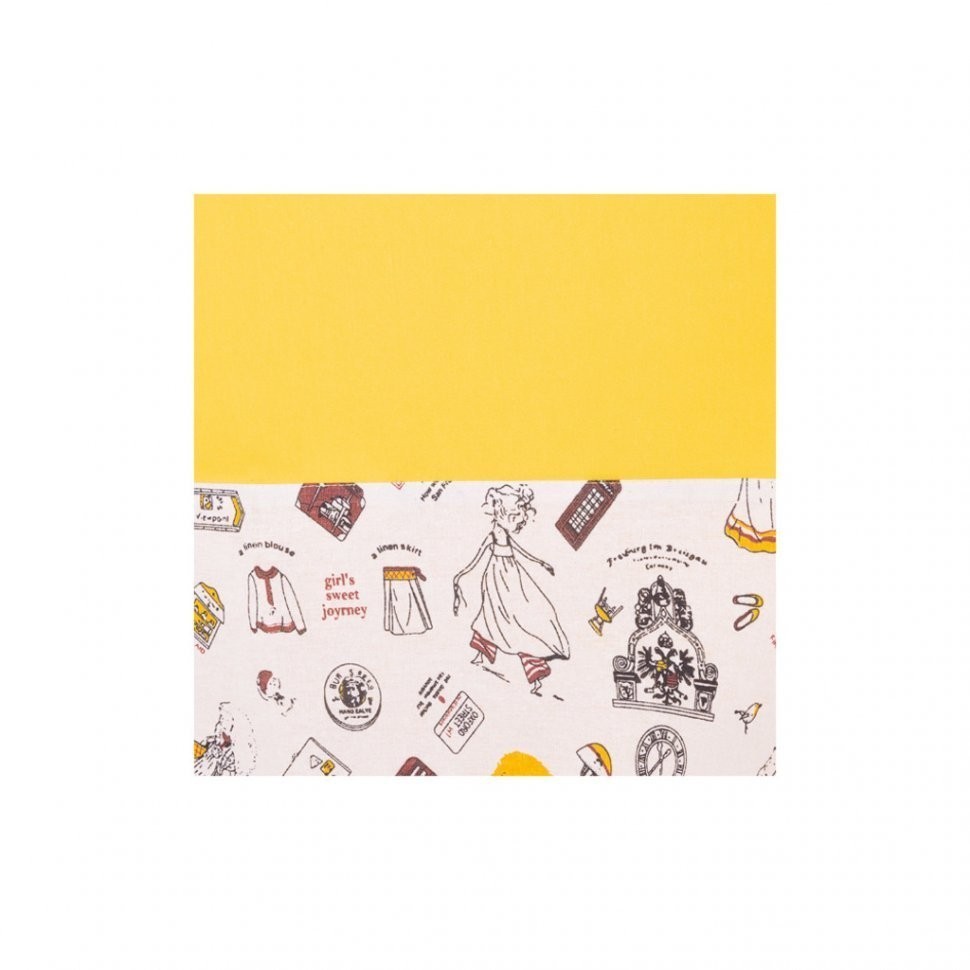Скатерть 140х180 см "бон вояж",100% хлопок, жёлтая, SANTALINO (850-861-2)