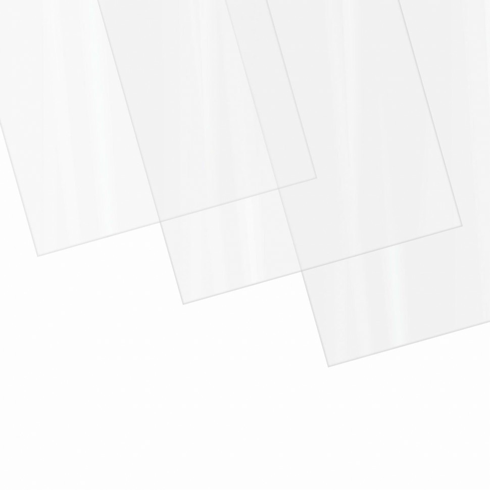 Обложки пластиковые для переплета А3 к-т 100 шт 200 мкм прозрачн. Brauberg 530936 (89982)