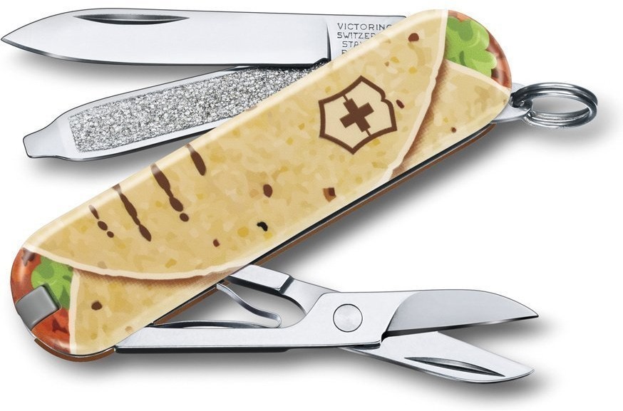Нож-брелок VICTORINOX Classic "Mexican Tacos", 58 мм, 7 функций (57842)