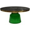 Столик кофейный odd, D75 см, мрамор/зеленый (74263)