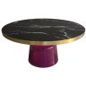 Столик кофейный odd, D75 см, черный мрамор/фиолетовый (74265)