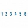 Нумератор 6-разрядный оттиск 25х4 мм синий TRODAT 4846 корпус черный 230549 (92897)