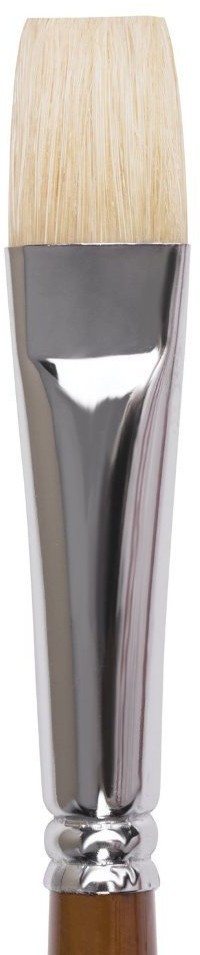 Кисть художественная щетина плоская № 16 длинная ручка 200720 (3) (69445)
