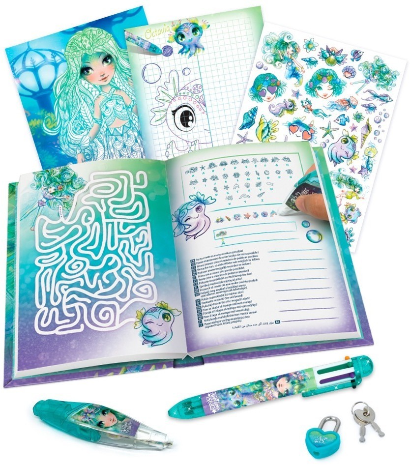 Серия Marinia: Личный дневник для девочек для секретов (44 страницы с заданиями, 150 разлинованных страниц, 6-цветная ручка, замочек) (11115_NSDA)