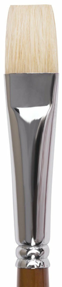 Кисть художественная Brauberg Art Classic щетина, плоская, № 18, длинная ручка 200721 (69446)