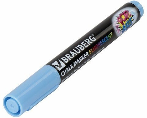 Маркер меловой Brauberg Pop-Art 5 мм голубой 151533 (8) (86661)