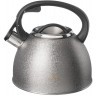 Чайник agness со свистком 2,5 л, silver, индукцион. дно (907-254)
