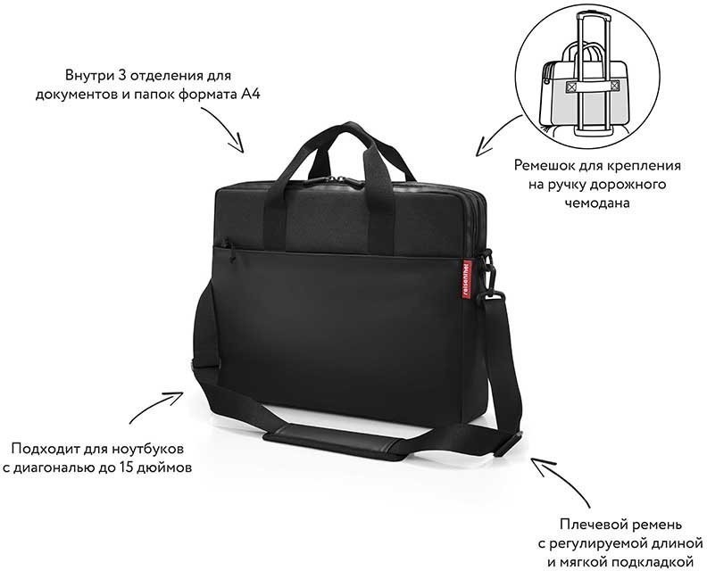 Сумка для ноутбука workbag canvas black (62582)